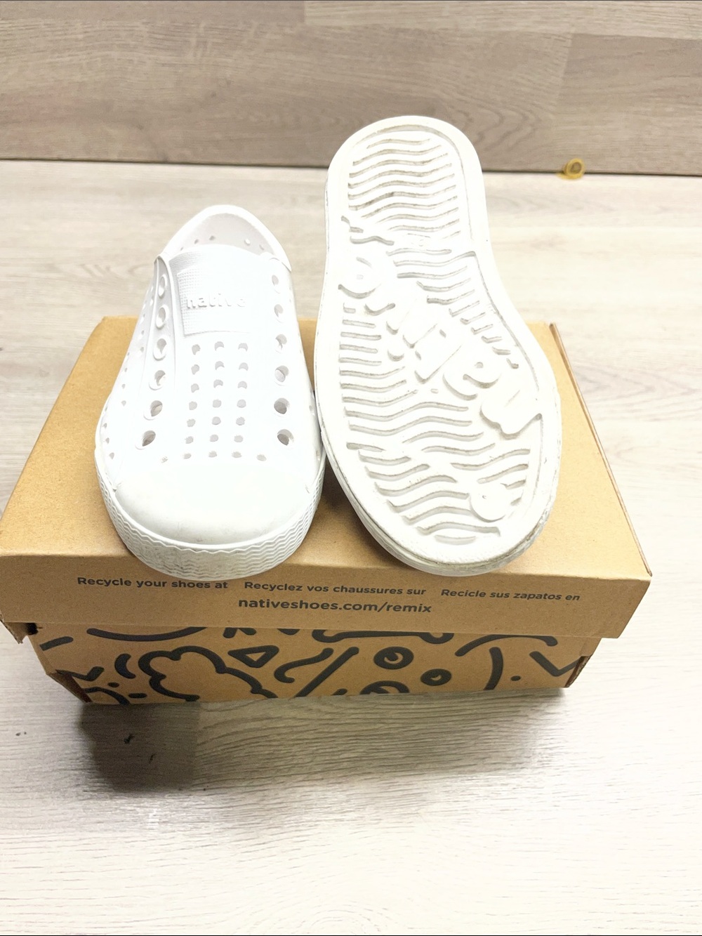 Native Shoes Kids White Slip-On Water Shoes #376